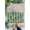 Valerine Life Dikenime Katlan Keyfine Bak Yeşil Kaktüs Welcome Hoş Geldiniz Kapı Önü Paspası 45x70cm