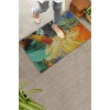 Valerine Life Renkli Yağlı Boya Tuvali Fırça Figürlü Welcome Hoş Geldiniz Kapı Önü Paspası 45x70cm