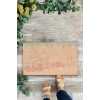 Valerine Life Yılbaşı Kurabiyesi ve Çam Ağaçlı Krem Welcome Hoş Geldiniz Kapı Önü Paspası 45x70cm