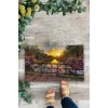 Valerine Life Sevda Köprüsü Gün Batımı Welcome Hoş Geldiniz Kapı Önü Paspası 45x70cm