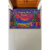 Valerine Life Happy New Year Mutlu Yıllar Welcome Hoş Geldiniz Kapı Önü Paspası 45x70cm