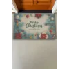 Valerine Life Tebeşir Çizimi Yılbaşı Noel Çam Ağaçlı Welcome Hoş Geldiniz Kapı Önü Paspası 45x70cm