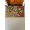 Valerine Life Yılbaşı Baston Şekerli Noel Temalı Welcome Hoş Geldiniz Kapı Önü Paspası 45x70cm
