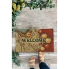 Valerine Life Yılbaşı Baston Şekerli Noel Temalı Welcome Hoş Geldiniz Kapı Önü Paspası 45x70cm