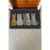 Valerine Life Kedi Konseyi Pati Kardeşliği Siyah Renk Welcome Hoş Geldiniz Kapı Önü Paspası 45x70cm