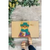 Valerine Life Kedilatte Parke Desenli Krem Rengi Welcome Hoş Geldiniz Kapı Önü Paspası 45x70cm