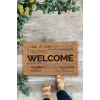 Valerine Life Dünya Dillerinde Kahverengi Welcome Hoş Geldiniz Kapı Önü Paspası 45x70cm