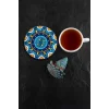 Valerine Life Kutsal Geometri Mandala Desenli Yıkanabilir Kaydırmaz Ofis Çay ve Fincan Bardak Altlığı 10x10cm 6 Adet