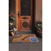 Valerine Life Mandala Mavi Çiçek Evimize Hoş Geldiniz Kapı Önü Paspası 45x70cm