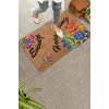 Valerine Life Mandala Turuncu Kırmızı Evimize Hoş Geldiniz Kapı Önü Paspası 45x70cm