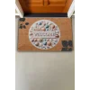 Valerine Life Midye Kabuklu ve Yaprak Desenli Welcome Kapı Önü Paspası 45x70cm