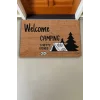Valerine Life Mutlu Kamp Temalı Welcome Kapı Önü Paspası 45x70cm