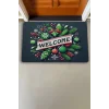 Valerine Life Noel Yılbaşı Topları ve Yeşil Yapraklar Welcome Kapı Önü Paspası 45x70cm