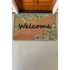 Valerine Life Okaliptüs Yaprakları Welcome Kapı Önü Paspası 45x70cm