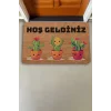 Valerine Life Opuntia Tavşan Kulağı Üçlü Sevimli Kaktüsler Hoş Geldiniz Kapı Önü Paspası 45x70cm