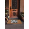 Valerine Life Pudra Kasımpatı ve Tavus Kuşu Tüyleri Welcome Kapı Önü Paspası 45x70cm