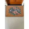 Valerine Life Pudra Rengi Güller Welcome Kapı Önü Paspası 45x70cm
