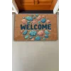 Valerine Life Renkli Midye ve Taşlar Welcome Kapı Önü Paspası 45x70cm