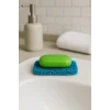 Valerine Life Turkuaz Sabunluk Kaymaz Kıvırcık Lif Dokulu Hızlı Kuruyan Su Tahliyeli Sabun Altlığı 7x11cm 3 Adet