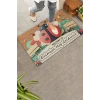 Valerine Life Uğur Böceği ve Kırmızı Vosvos Evimize Hoş Geldiniz Kapı Önü Paspası 45x70cm