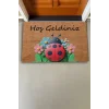 Valerine Life Uğur Böceği ve Papatyalı Welcome Kapı Önü Paspası 45x70cm