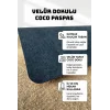 Valerine Life Velür Coco Görünüm Kişiye Firmaya Özel Logolu Ev Ofis İşyeri Kapı Önü Paspası 50x90cm