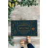 Valerine Life Art Deco Stili Yılbaşı Yeni Yıl Noel Welcome Hoş Geldiniz Kapı Önü Paspası 45x70cm