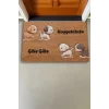 Valerine Life Yavru Köpekler Hoş Geldiniz ve Güle Güle Kapı Önü Paspası 45x70cm