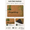Valerine Life Yeşil Bambu Ağacı Hoş Geldiniz Welcome Ev iç Dış Kapı Önü Paspası 45x70cm