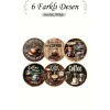 Valerine Life Ev Ofis Çay Fincan Bardak Altlığı 10x10cm Yıkanabilir Kaymaz 6lı Deri Coaster Seti