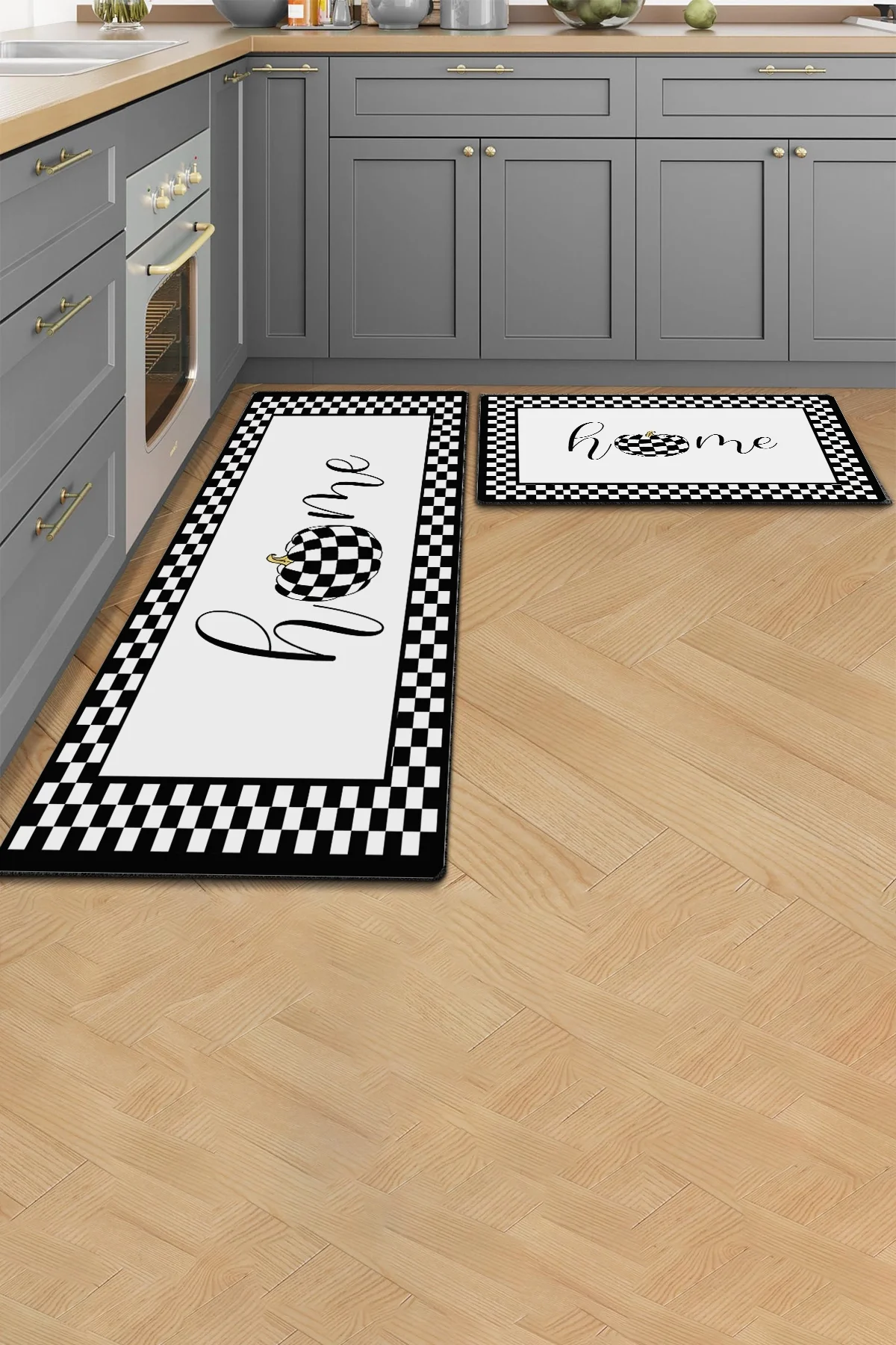 Valerine Life Mutfak Yolluğu Halısı Home Tezgah Önü Paspası İkili Kilim Takımı Döküntülere Estetik Çözüm Matı