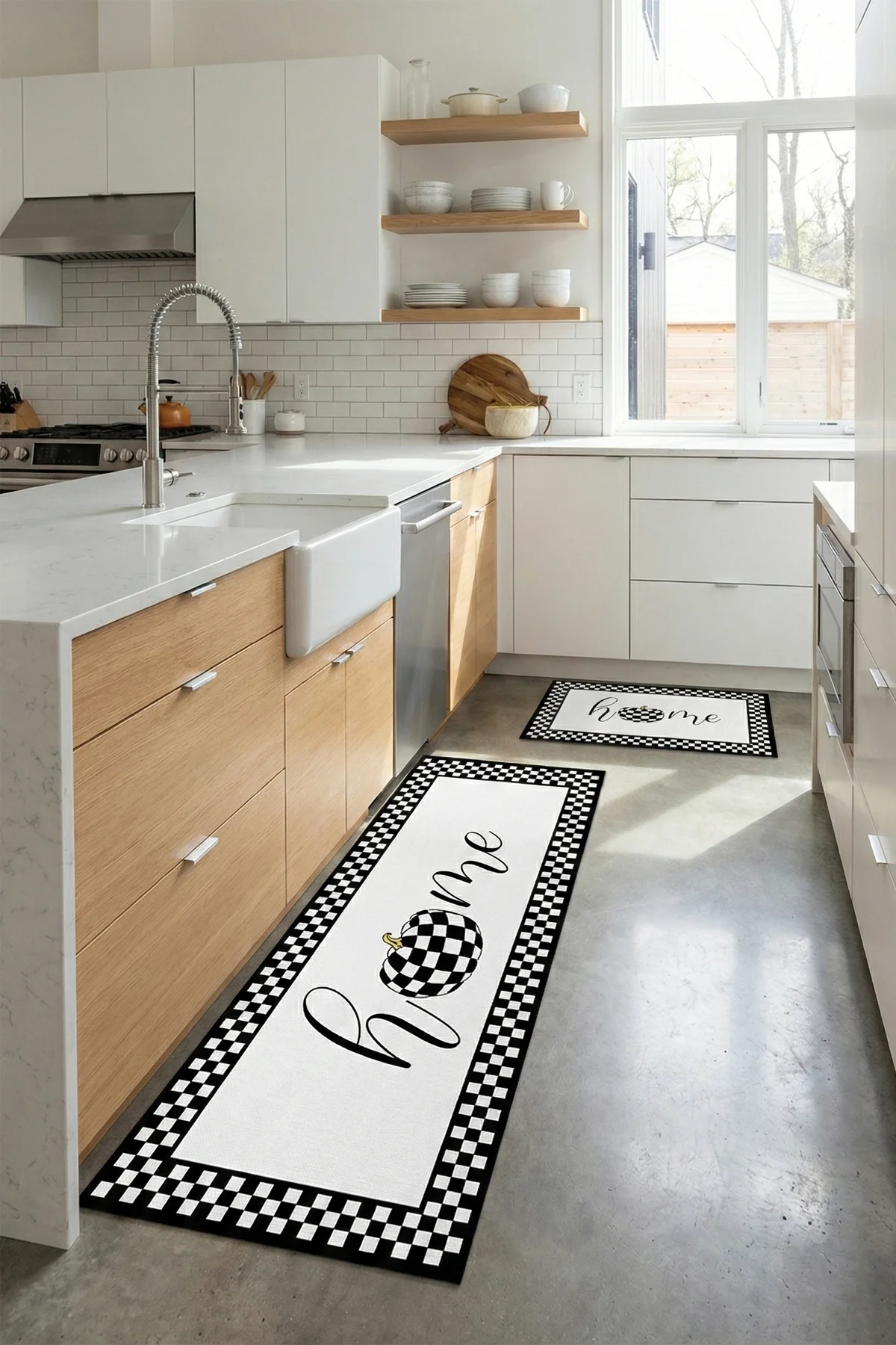 Valerine Life Mutfak Yolluğu Halısı Home Tezgah Önü Paspası İkili Kilim Takımı Döküntülere Estetik Çözüm Matı