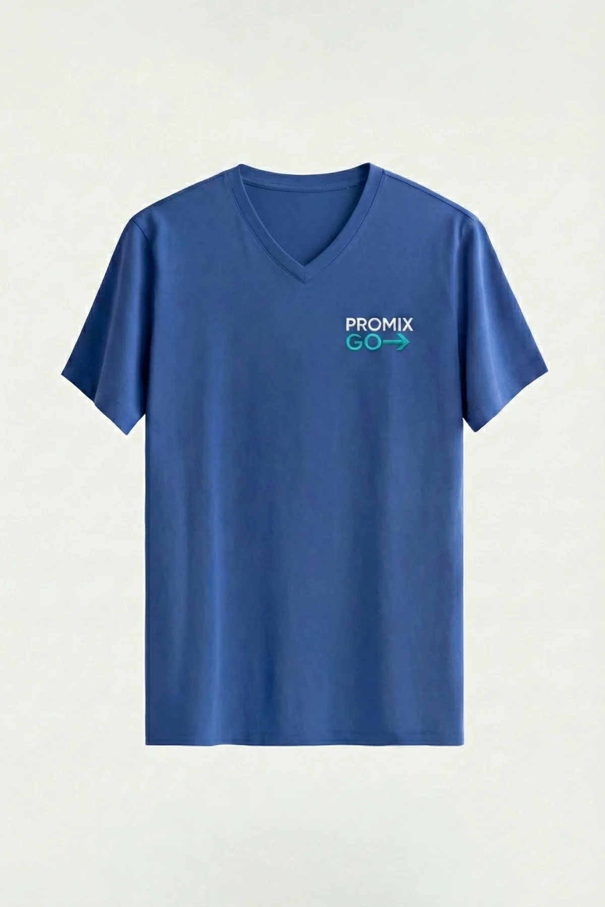 Promix Go Unisex T-Shirt V Yaka Kısa Kol Kişiye İsme Özel Tasarım Private Label New Design