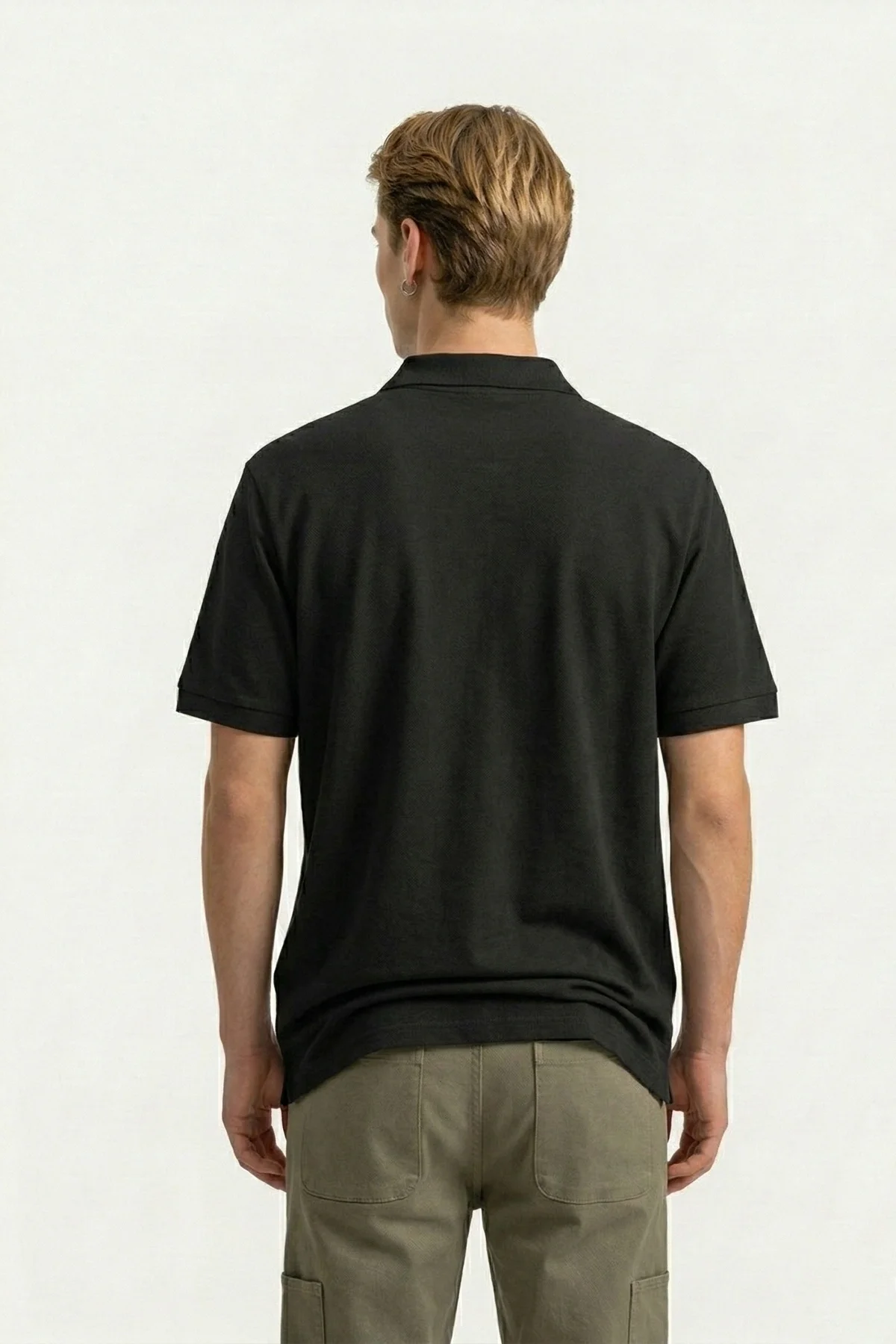 Hawk Era T-Shirt Erkek Siyah Beyaz Polo Yaka Kısa Kol Tişört Güçlü Duruş, Sınırsız Rahatlık