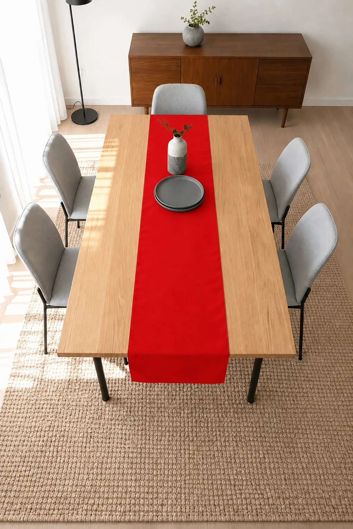 Valerine Life Runner Amerikan Servisi 40x140cm Dijital Baskılı Sıvı Geçirmez Masa Konsol Örtüsü