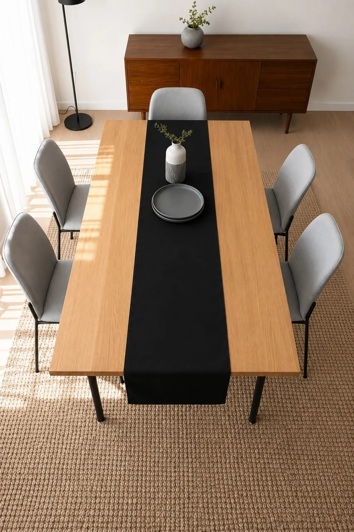 Valerine Life Runner Amerikan Servisi 40x140cm Dijital Baskılı Sıvı Geçirmez Masa Konsol Örtüsü