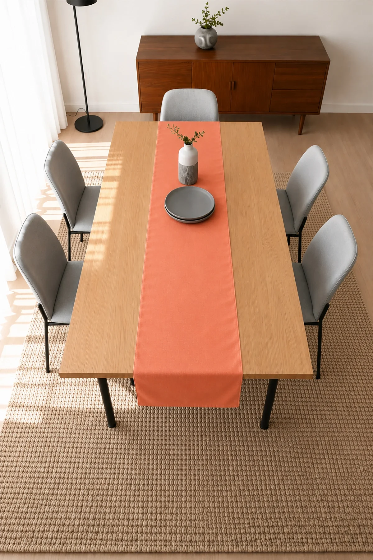 Valerine Life Runner Amerikan Servisi 40x140cm Dijital Baskılı Sıvı Geçirmez Masa Konsol Örtüsü