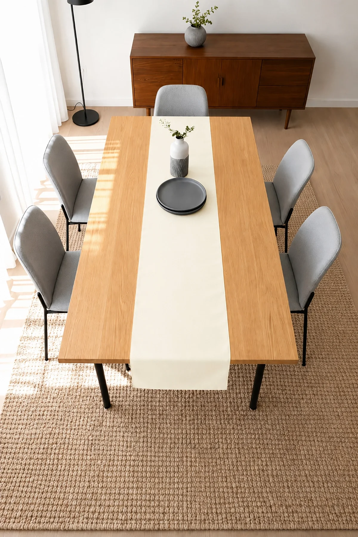 Valerine Life Runner Amerikan Servisi 40x140cm Dijital Baskılı Sıvı Geçirmez Masa Konsol Örtüsü