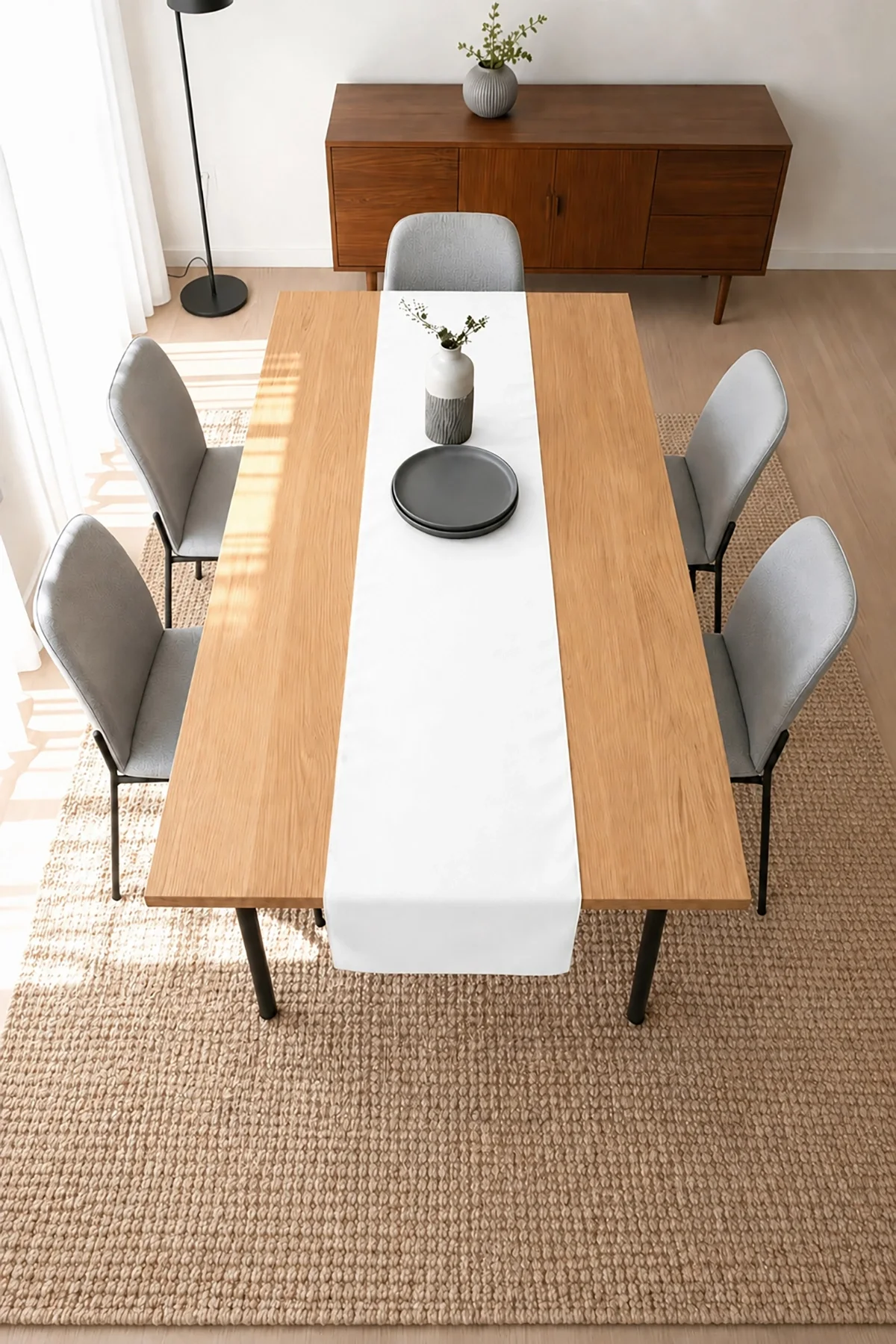 Valerine Life Runner Amerikan Servisi 40x140cm Dijital Baskılı Sıvı Geçirmez Masa Konsol Örtüsü