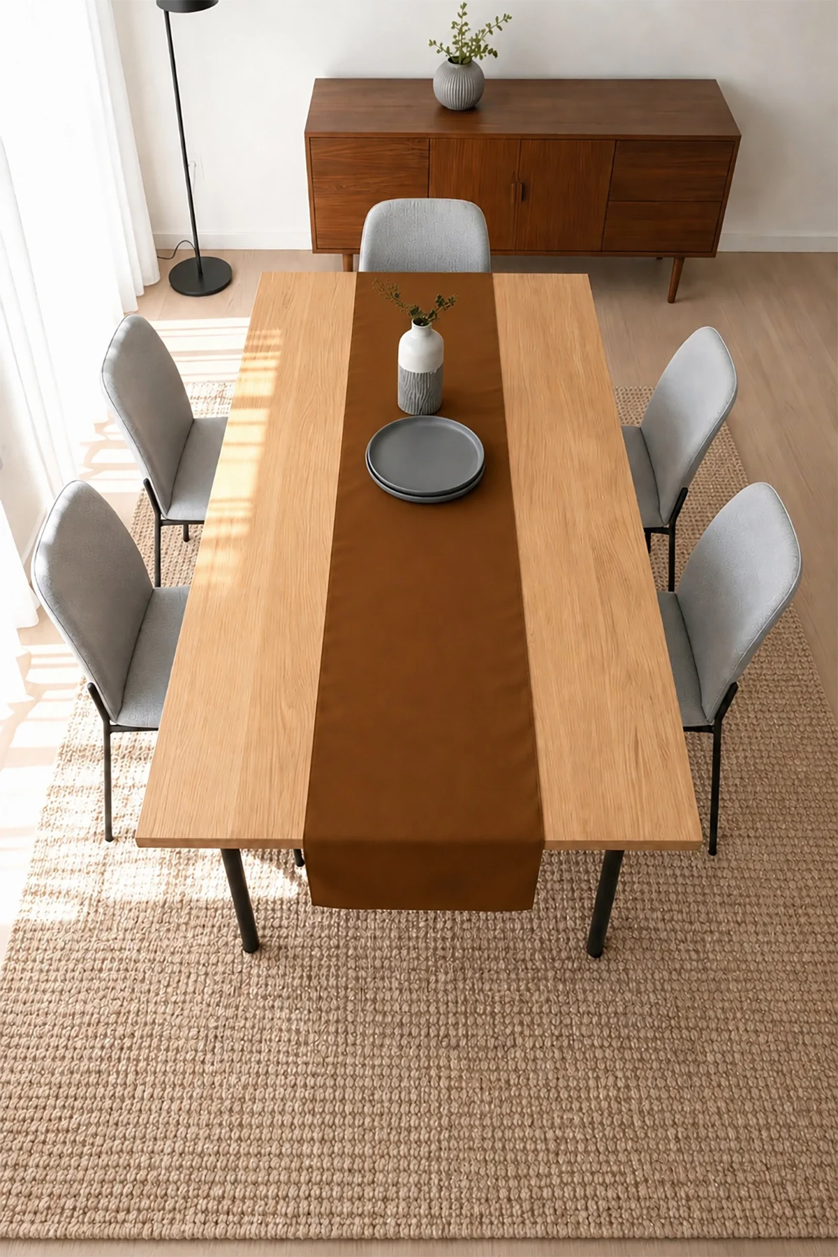 Valerine Life Runner Amerikan Servisi 40x140cm Dijital Baskılı Sıvı Geçirmez Masa Konsol Örtüsü