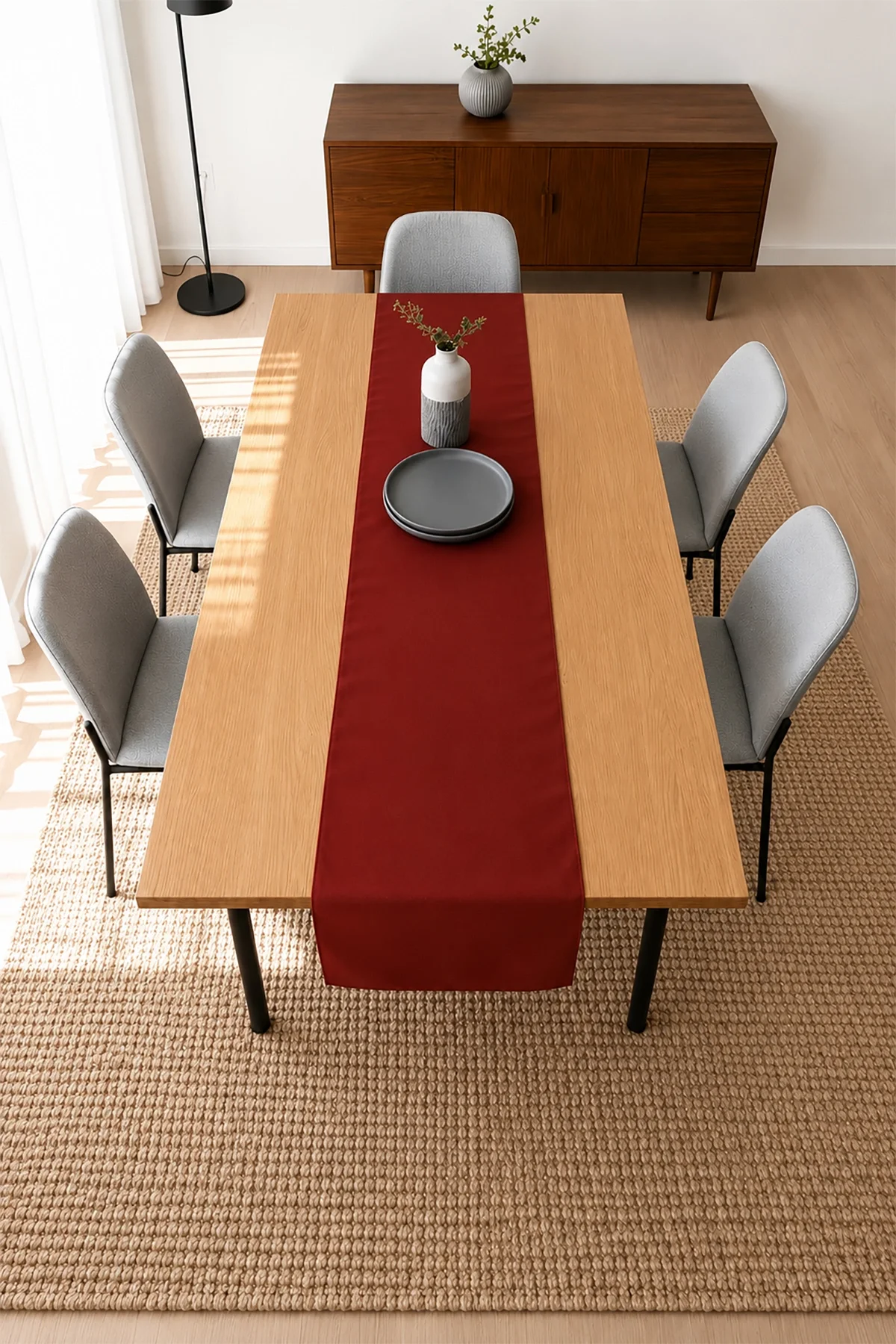Valerine Life Runner Amerikan Servisi 40x140cm Dijital Baskılı Sıvı Geçirmez Masa Konsol Örtüsü