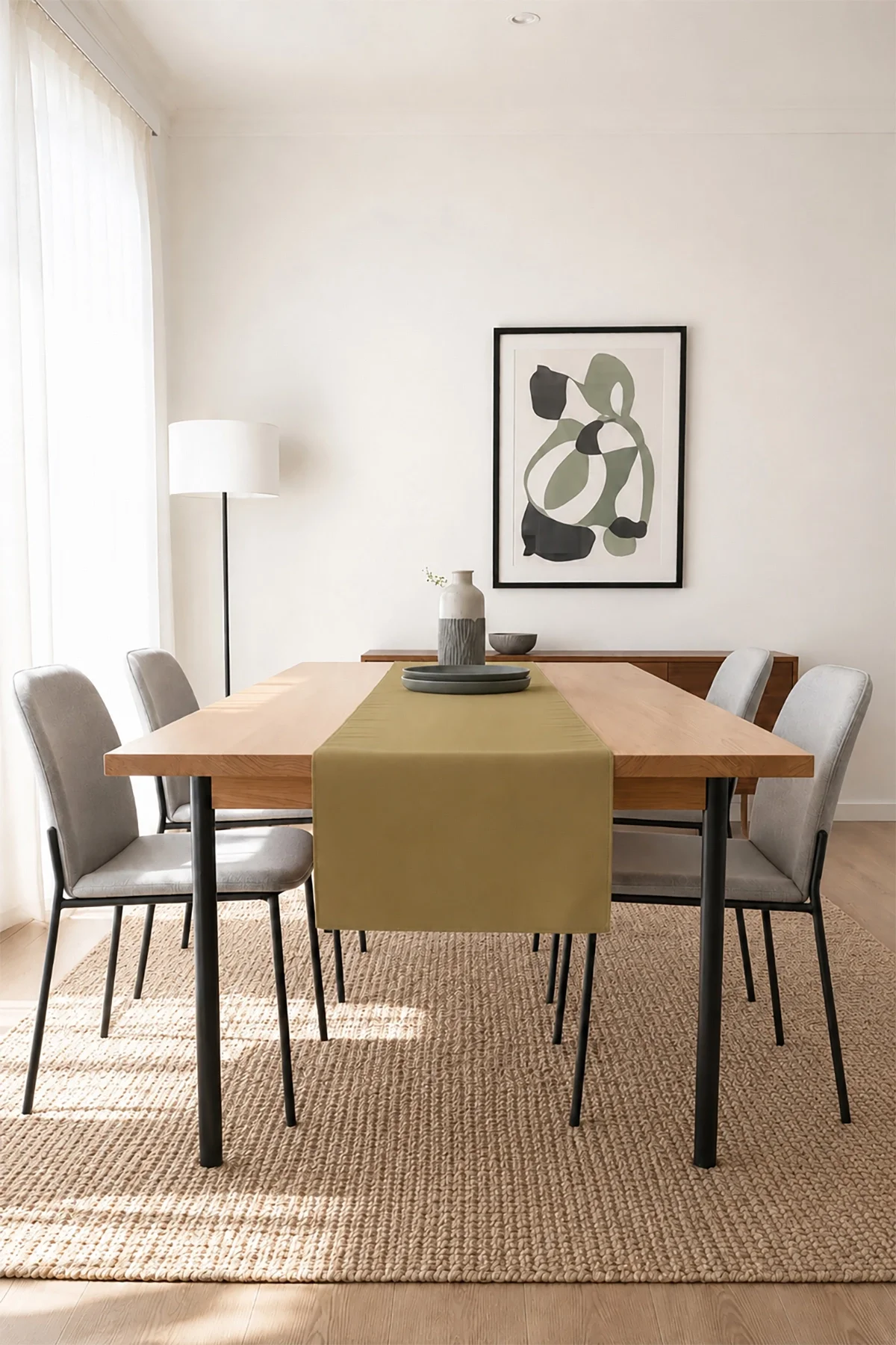 Valerine Life Runner Amerikan Servisi 40x140cm Dijital Baskılı Sıvı Geçirmez Masa Konsol Örtüsü