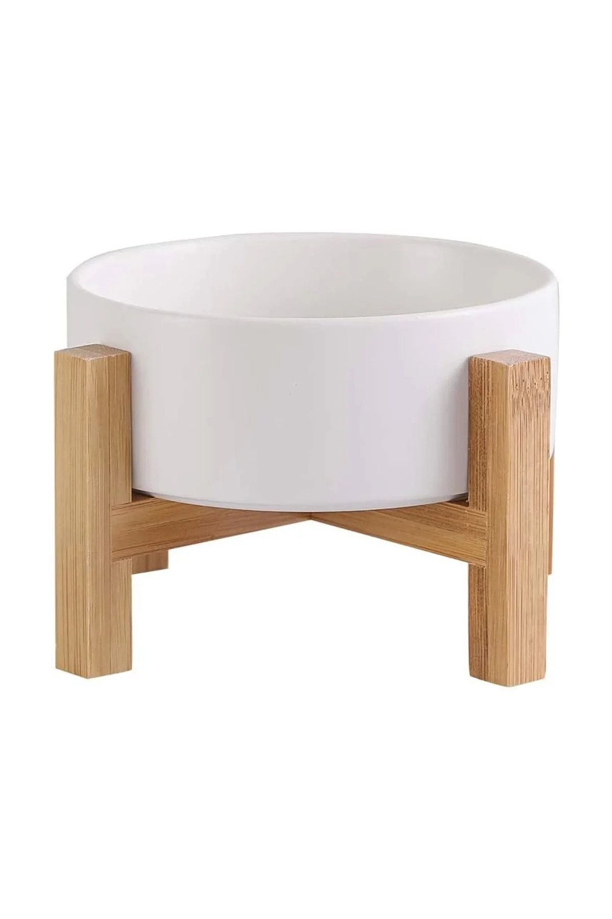 MAtGo Pati Çam Ağacı Kedi Köpek Beslenme Mama ve Su Kabı Seramik Kaseli 500Ml Hacim Kaymaz Devrilmez 2 Ad.