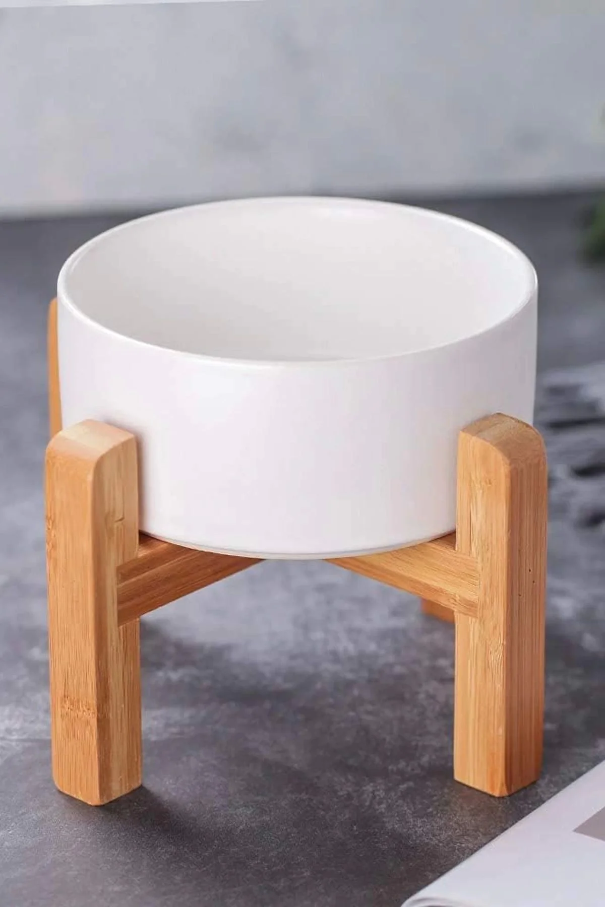 MatGo Pati Kedi Köpek Beslenme Mama Su Kabı Seramik Kaseli 500Ml Hacimli Kaymaz Şık ve Hijyenik 2’li Set