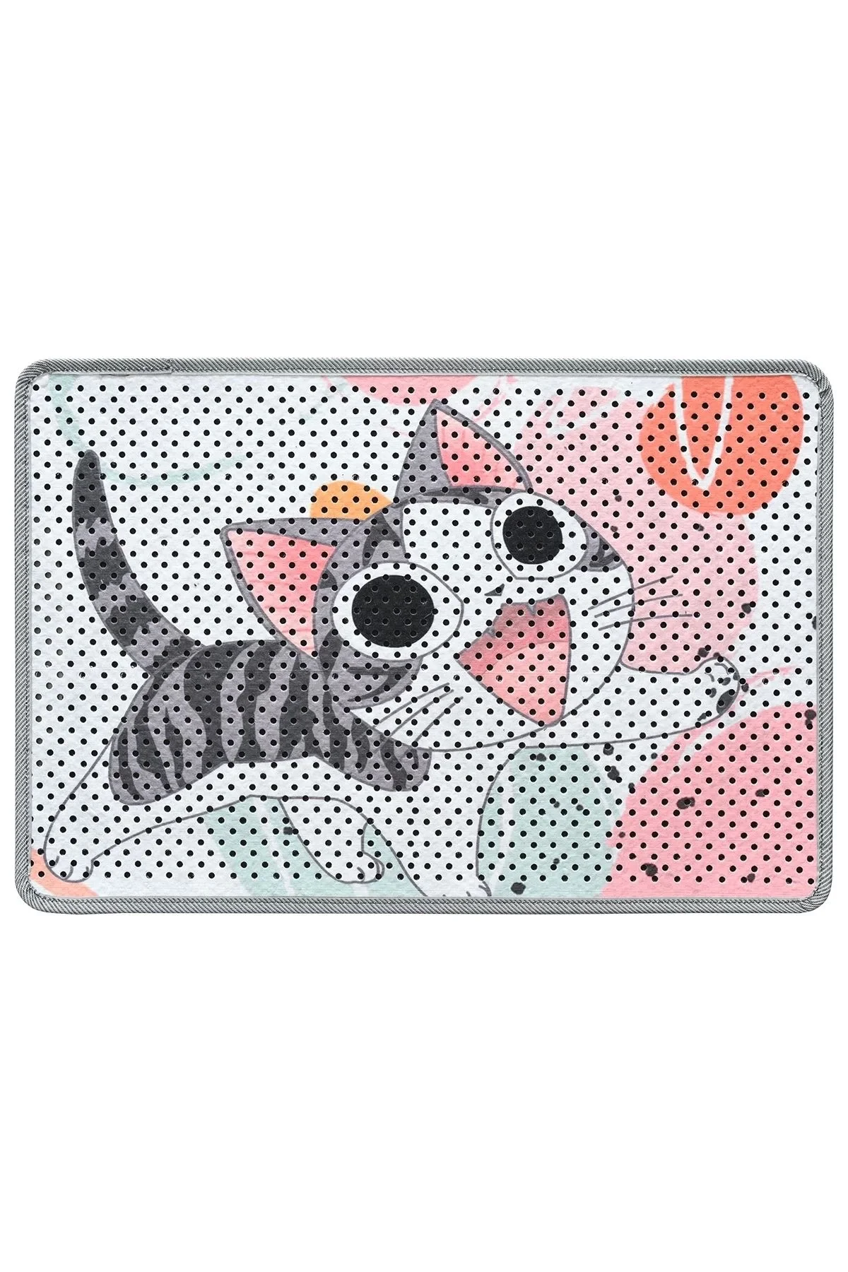 MatGo Pati Kedi Kumu Matı Çift Katlı Sıvı Geçirmez Kaymaz Elekli Yıkanabilir Kedi Tuvaleti Paspası 40x60cm