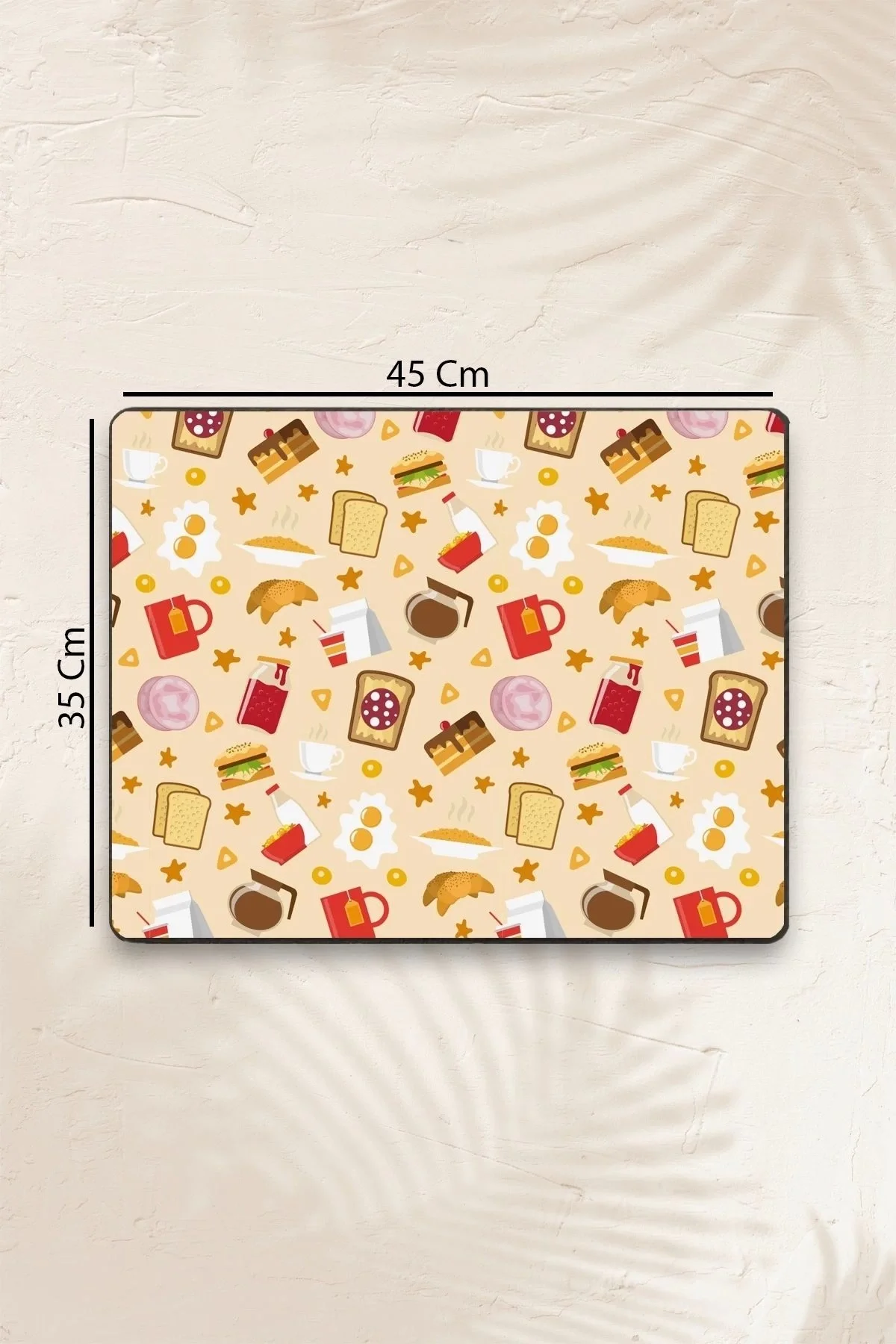 MAtGo School Breakfast Navajo Beyazı Sıvı Geçirmez Beslenme Matı Kaymaz Yıkanabilir Okul Yemek Pad 35x45cm