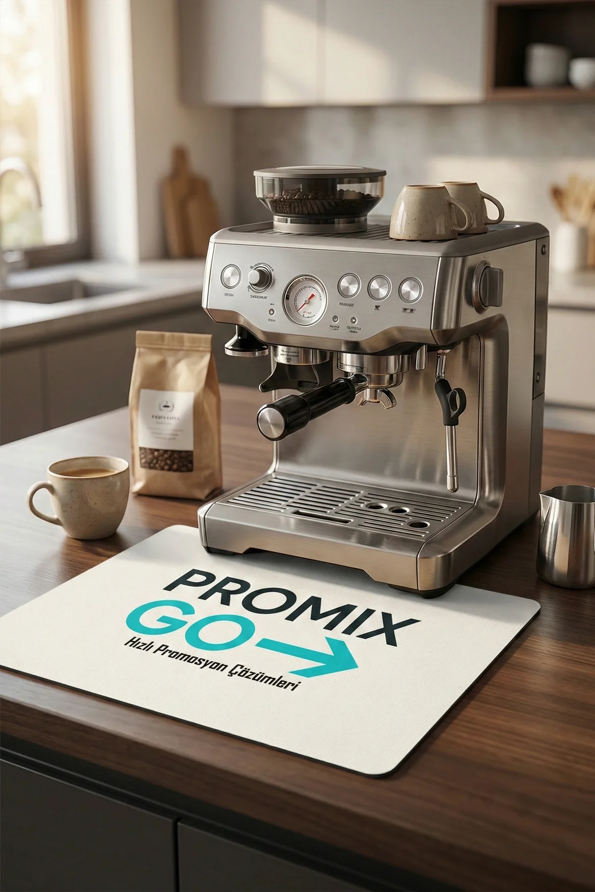 Promix Go Kahve Makinesi Matı Sıvı Geçirmez Kaymaz New Design Private Label Çaycı, Çay Espresso Makinesi Pad 35x45cm