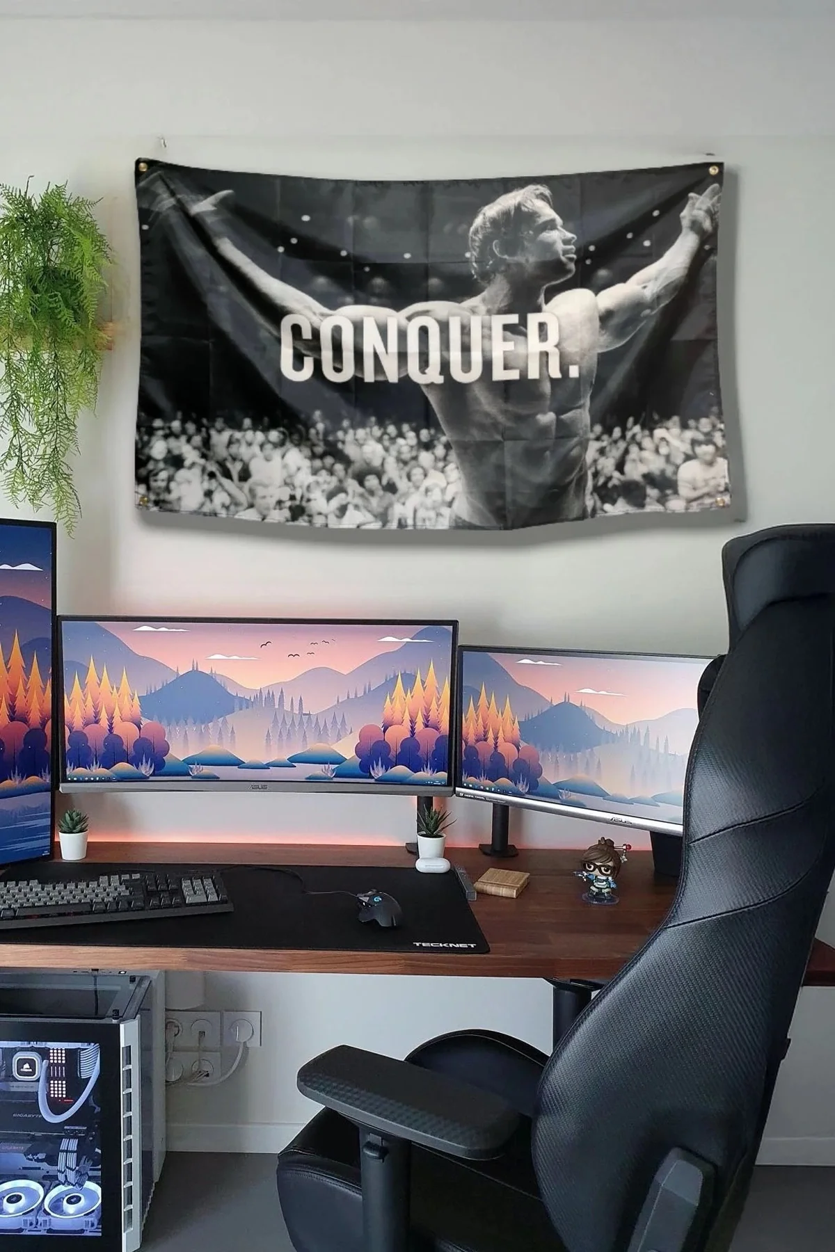 SonicTouch Sarsılmaz Azim Duvar Örtüsü Premium Kumaş Tablo Ev Ofis Salon Dekor Duvar Halısı