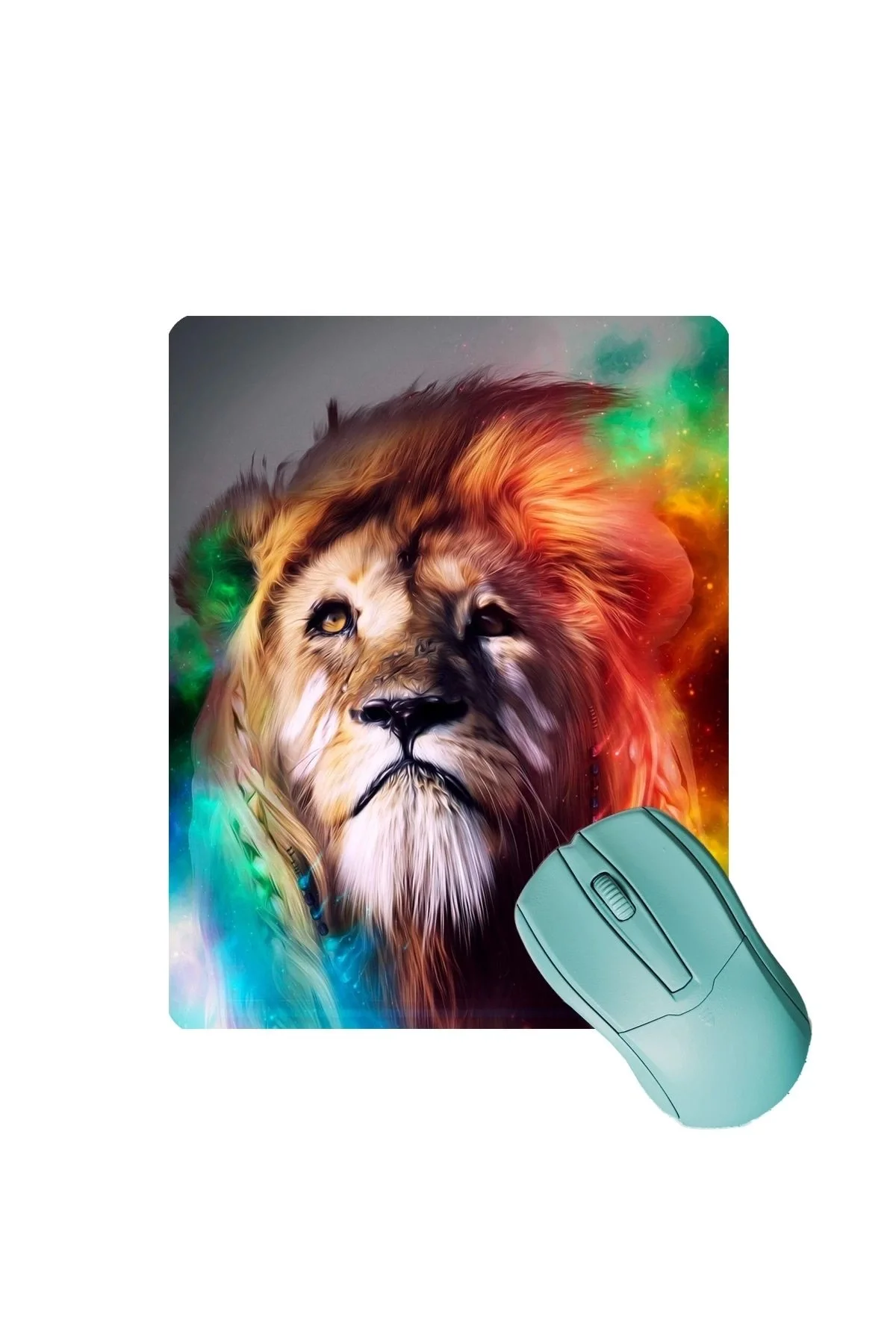 SonicTouch Aslan Desenli Kaydırmaz Gaming Oyuncu Masaüstü Dikişsiz Mouse Pad 17x21cm