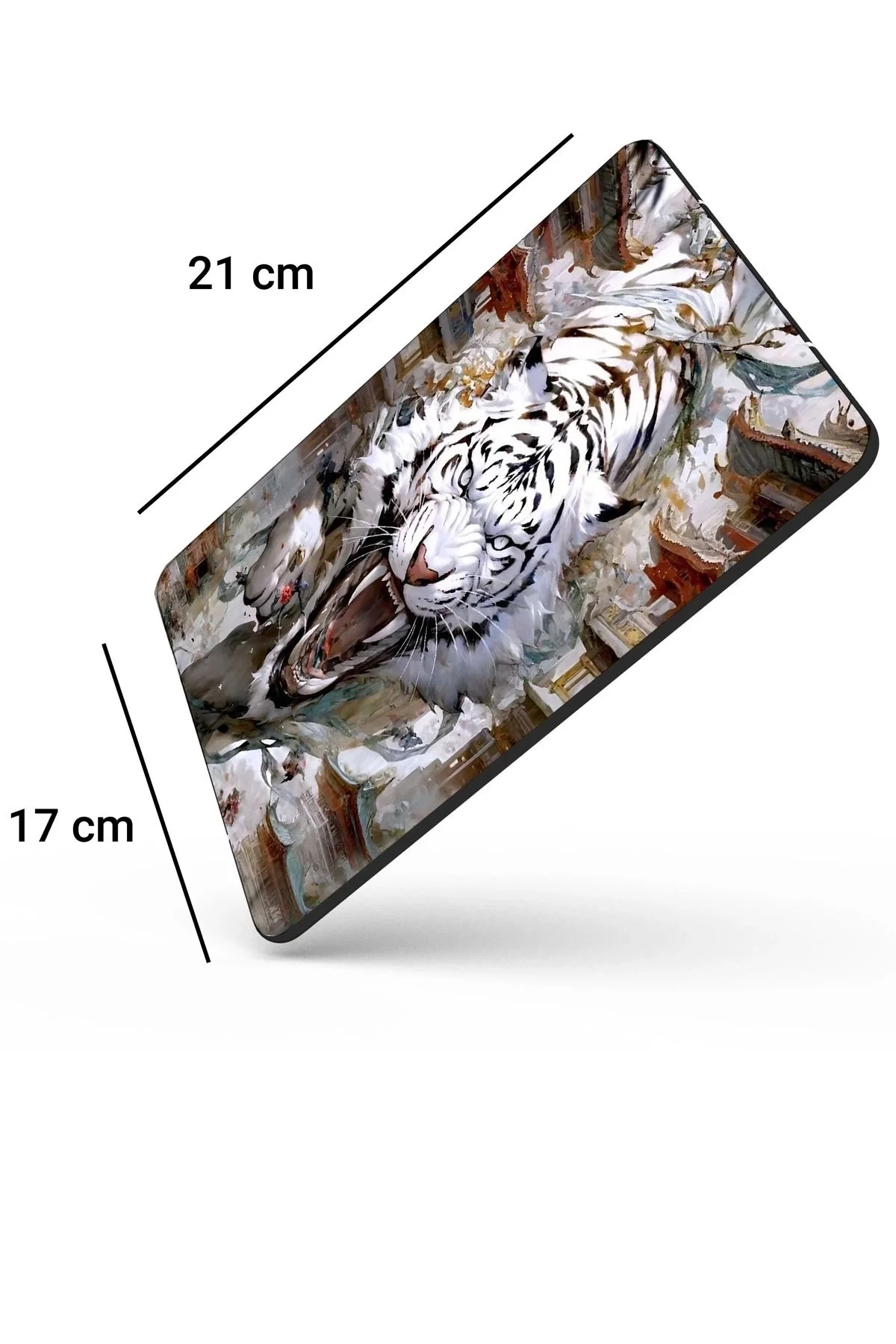 SonicTouch Çin Beyaz Kaplanı (White Tigger) Kaydırmaz Gaming Oyuncu Dikişsiz Mouse Pad17x21cm